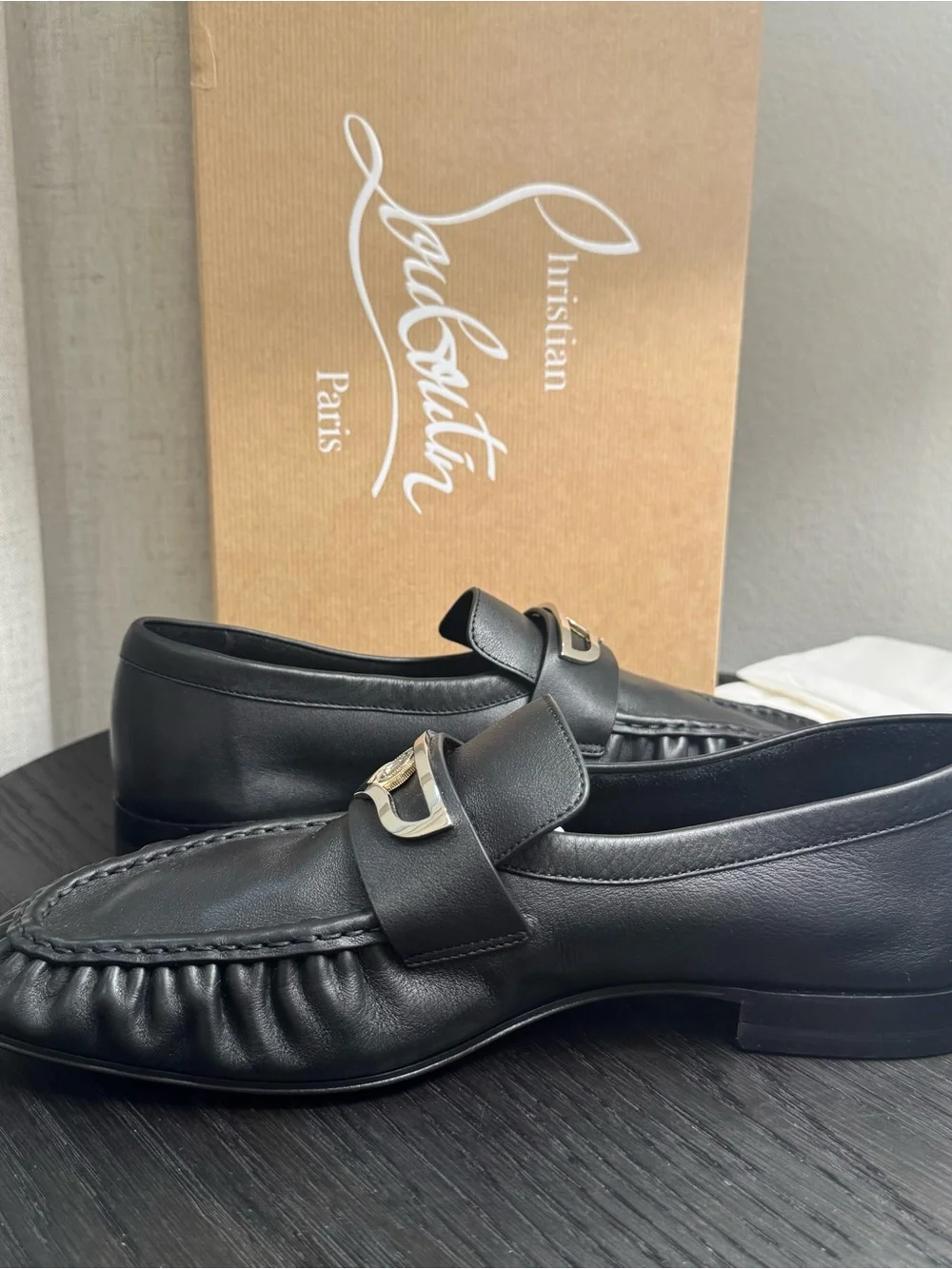 Christian Louboutin Mocallista Uomo Loafers Leather Black 41